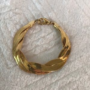 Vintage Avon Braided Gold Tone Bracelet